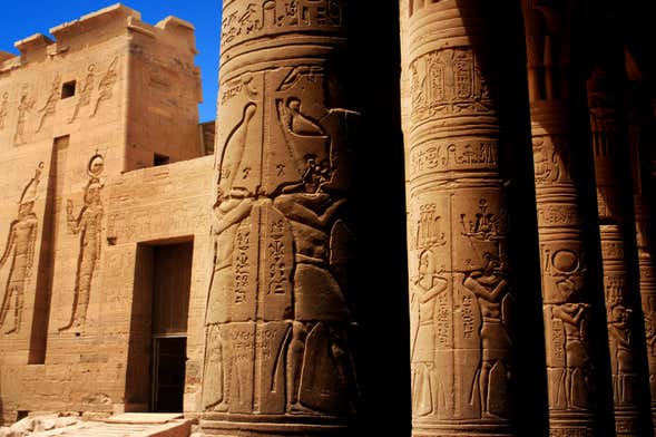 Haut barrage d'Assouan, Temple de Philae et Obélisque inachevé