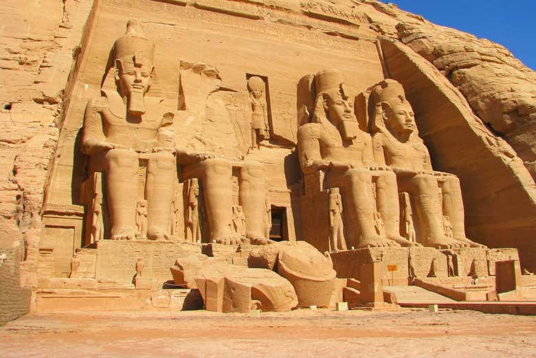 Vue panoramique d’Abu Simbel 