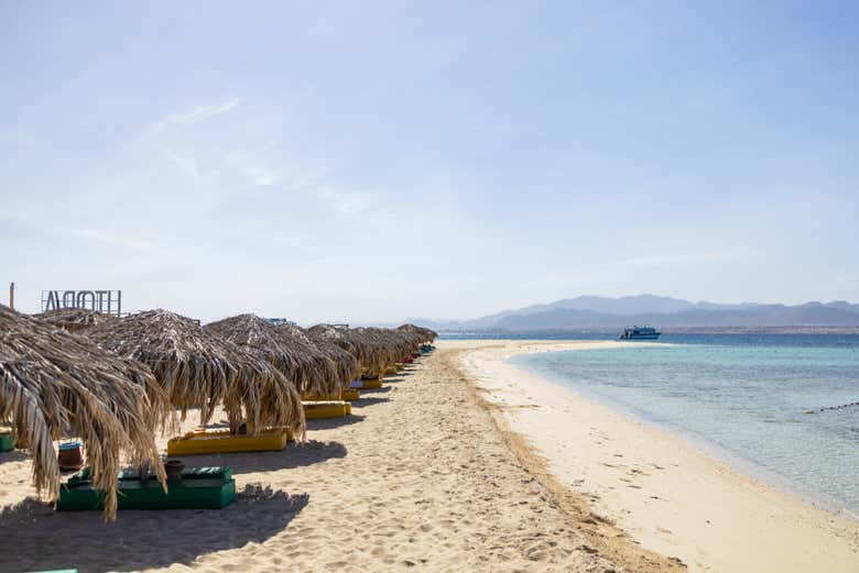 La plage de l'île d'Utopia